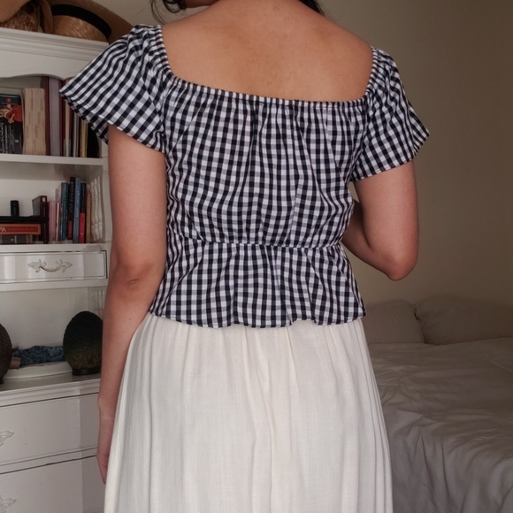 Forever 21 Black and White Gingham Crop Top - Picture 4 of 4
